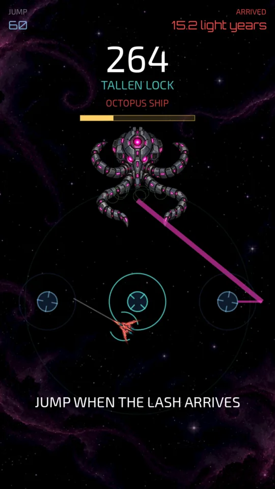 The octopus ship lashing out with a tentacle